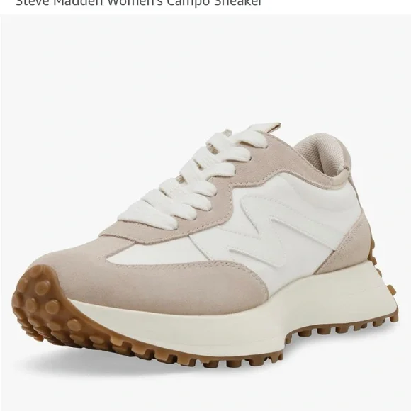 Steve Madden CAMPO Women's Beige and White Sneakers- Size 10. Gummy bottoms. - Picture 3 of 14